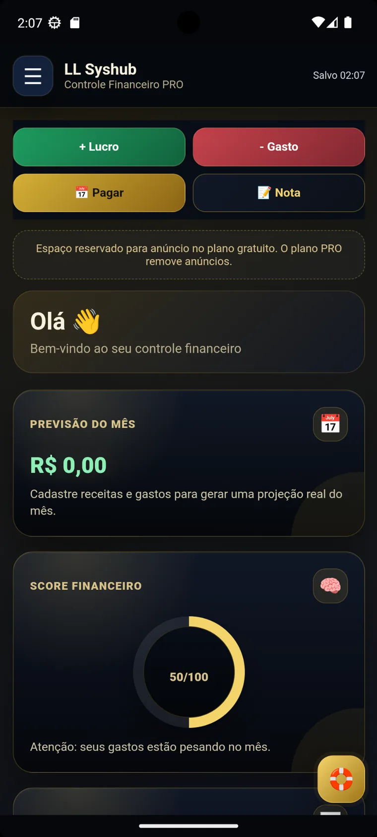 Controle Financeiro Android